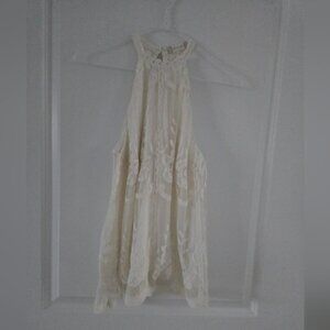 Altard State Boho Cream Lace Halter Top